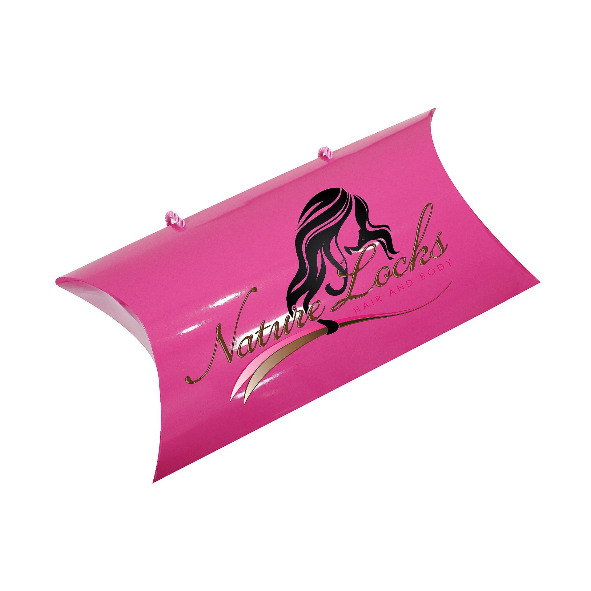 Wholesale Custom Design Coated Paper Colorful Hair Extension Wig Pillow Packaging Box with Handle