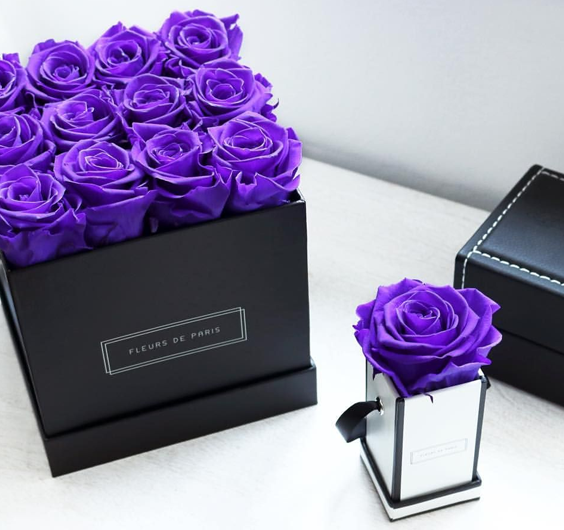 Custom Gold Logo Flower Gift Box with Drawer Flower Packaging Box for Valentine's Day Mother's Day Flower Arrangements