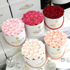 Round Paper Packaging Set Of Cardboard Boxes For Flowers