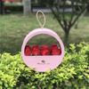 New Arrival Simple Creative Portable Round Soap Flower Storage Packaging Box with Transparent Window And Handle