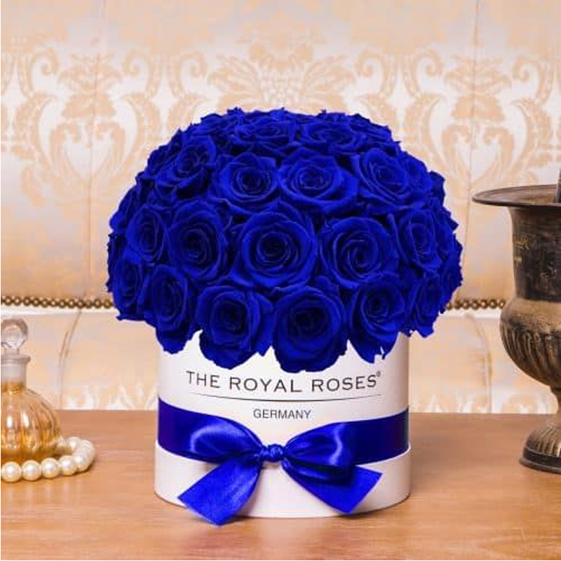 Wholesale White Round Flower Gift Boxes Custom Logo And Size Rose Flower Hat Packaging Box For Valentine's Day