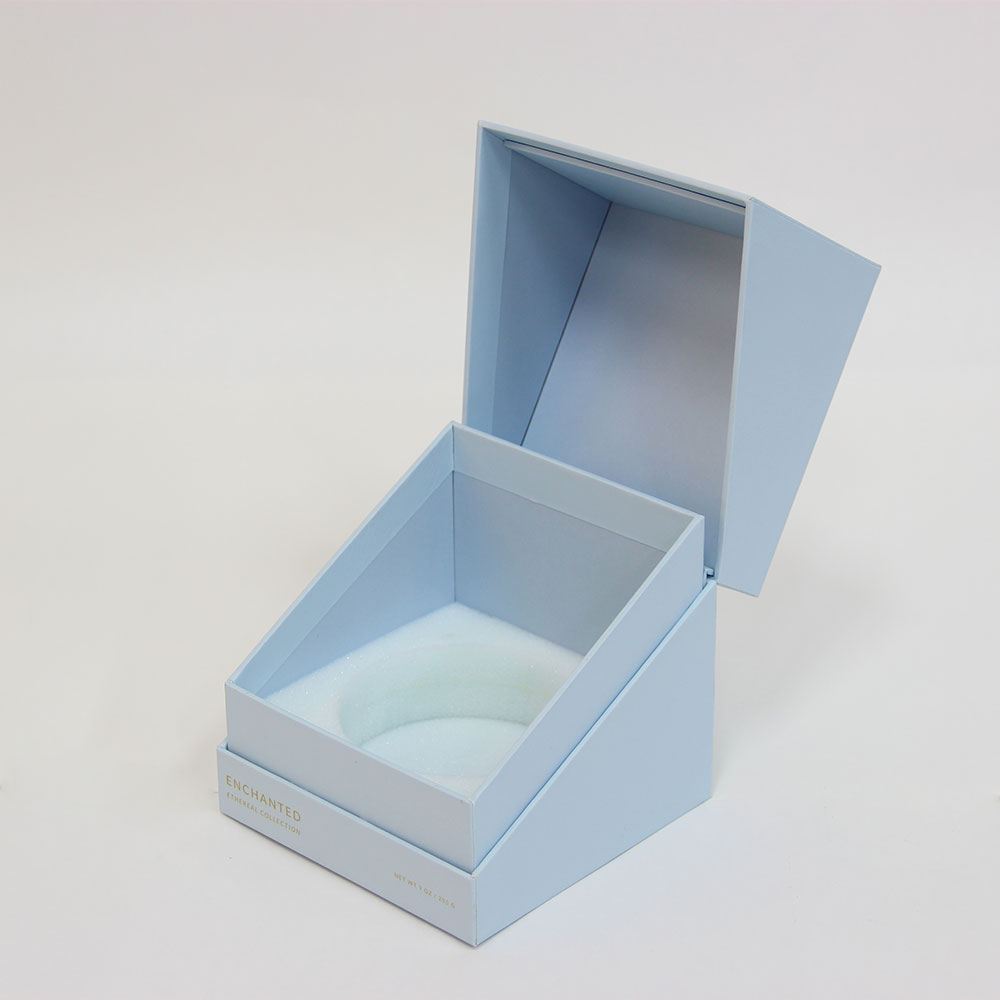 Custom Design Kraft Embossed White Cube Candle Box with Lid Packaging Candle Luxury Boxes Rigid Square Candle Jar Packaging Box