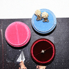 Custom Handmade Luxury Velvet Round Weeding Ring Boxes For Jewelry Suede Ring Box Wholesale
