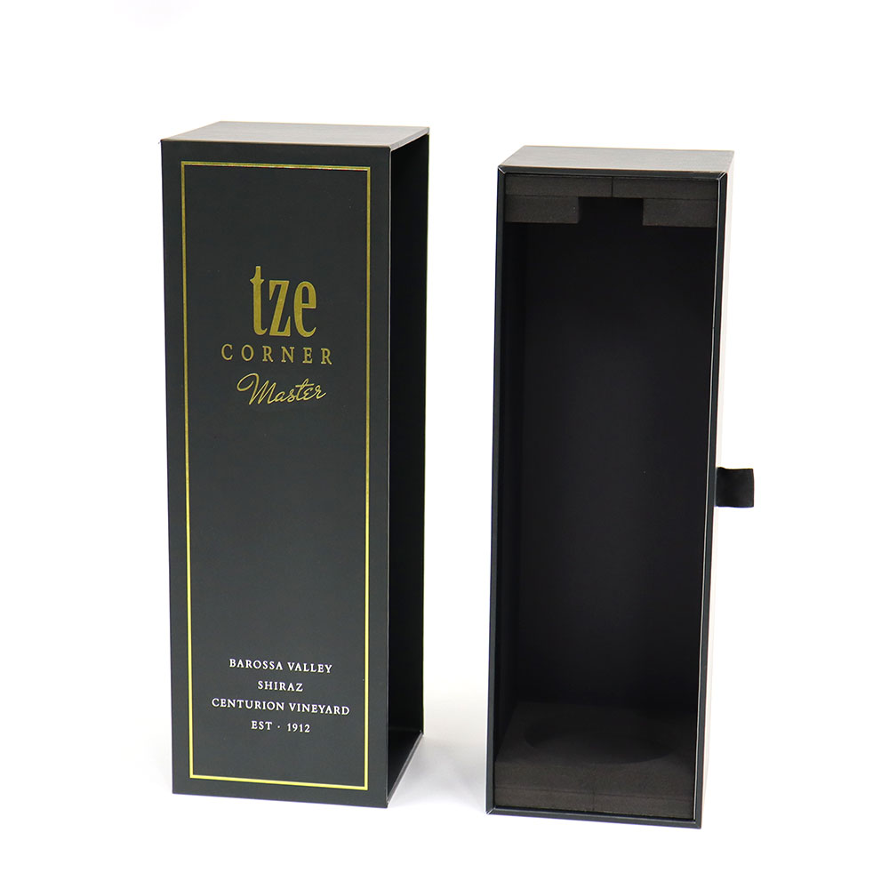 Luxury Paper Wine Packaging Boxes Wine Bottle Packaging Gift with Custom Logo for Single Liquor Wine And Champagne Bottle