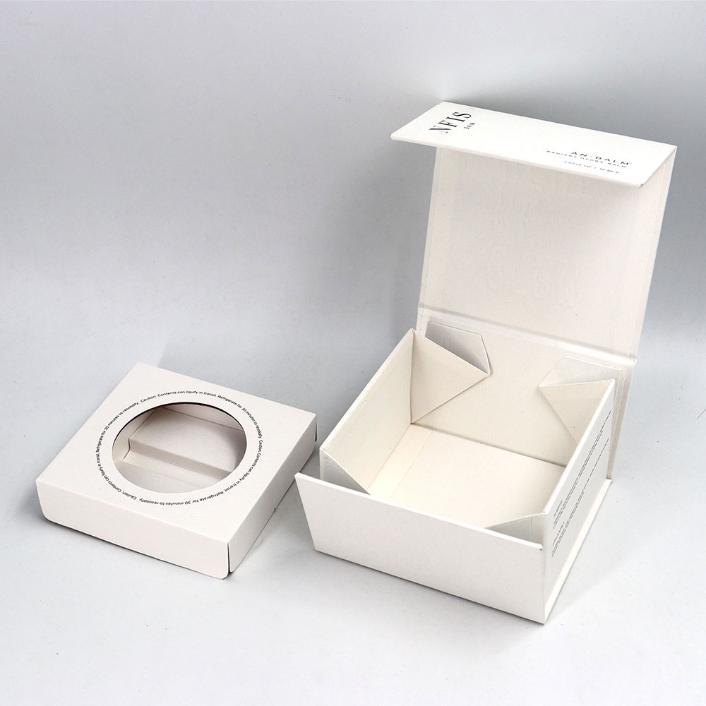Custom Logo Printing Folding Paper Candle Product Packaging Box Cardboard Square Folding Skin Care Candle Jar Storage Box