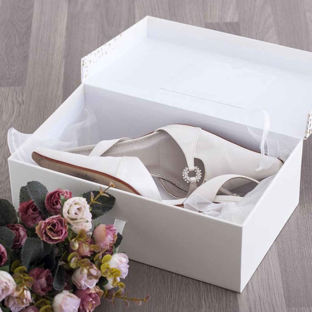 High Quality Luxury Matte Black Rigid Cardboard Folding Sneaker Shoe Packaging Box with Custom Logo And Ribbon