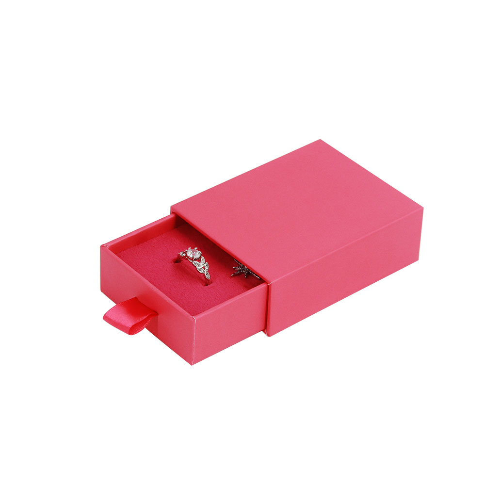 Custom Paper Engagement Proposal Ring Drawer Jewelry Box for Pendant Ring Necklace Drawer Jewelry Packaging Box with Foam Insert