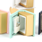 Creative Design Engagement Wedding Elegant Bracelet Ring Boxes Custom Logo Book Shape Necklace Pendant Box Jewelry Packaging Box